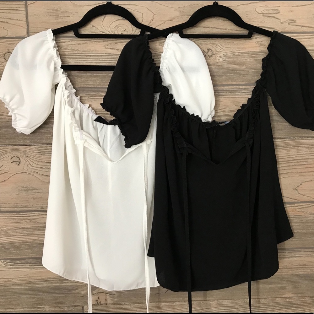 LAST 2✨FLORENCE Off Shoulder Top in White - Picture 4 of 6